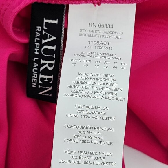 Ralph Lauren Size 10 Womens Pink Halter One Piece Swimsuit NWT $135 - Picture 4 of 11